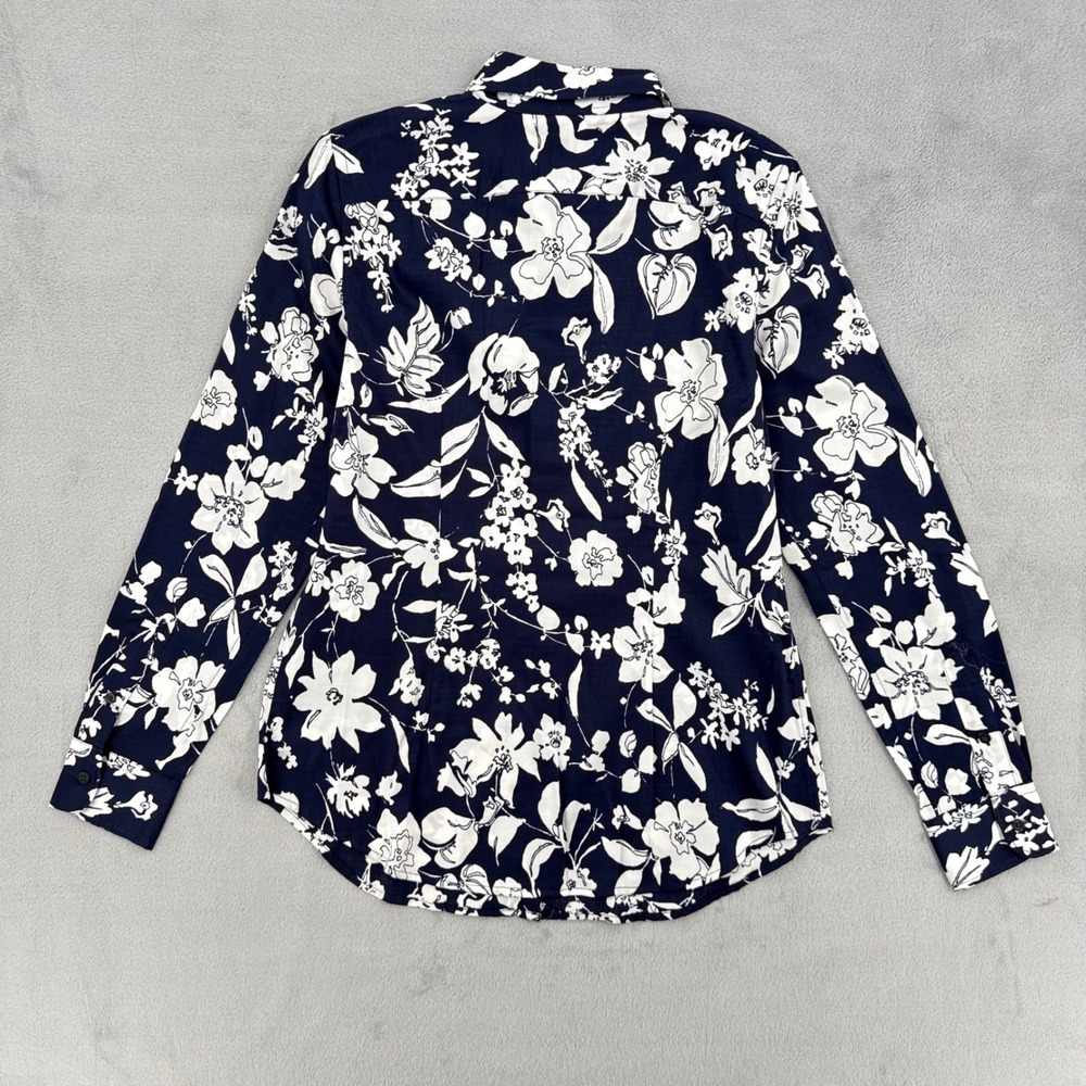 Lauren Ralph Lauren Slim Fit Floral Stretch Cotton Button Down Shirt Women's 4 - Picture 5 of 13